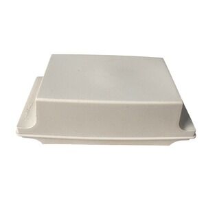 Tupperware Vintage Almond Butter Dish 1512-3 Made in Canada Beige Two‎ Piece MCM